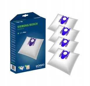Worki do odkurzacza WORWO SIEMENS/BOSCH TYP G/H SBMB01K (SB01 / SB02 / SB07) - 4 sztuki - Worki do odkurzaczy - miniaturka - grafika 1