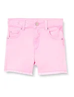 Spodenki damskie - Replay Dziewczęce szorty dżinsowe JERIN, 464 PINK Fluo, 10A, 464 Pink Fluo, 10 Lata - miniaturka - grafika 1