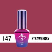 Lakiery hybrydowe - Molly Lac Lakier hybrydowy MollyLac Flamingo Strawberry 10 ml Nr 147 - miniaturka - grafika 1