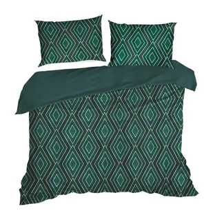 Pościel ASTORIA 160x200 Design91 zielona geometria - Pościel - miniaturka - grafika 1