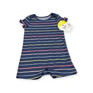 Rampersy - Rampers body dziecięcy w paski granatowy 18 M - miniaturka - grafika 1