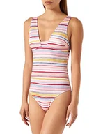 Stroje kąpielowe - Sloggi Damski kostium kąpielowy Candy Basslet One Piece, Żółty - Light Combination, XL - miniaturka - grafika 1