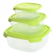 Pojemniki kuchenne - Zestaw Pojemników Plastikowych 1-2-4L 436862 - miniaturka - grafika 1