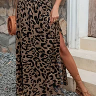 Spódnice - TEMU Spódnica Midi z Eleganckim Wzorem - Lekka, Pranie Maszynowe, Uniwersalna na Wiosnę, i Jesień, Wygodny Materiał, Luźne Fasony, Modowa Spódnia w - miniaturka - grafika 1