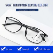 Bluzki dla niemowląt - Wieloogniskowe szkło do czytania + 1.00d do +4.00d Okulary prezbjopskie Light Tr90 Rim Czarny 300 - miniaturka - grafika 1