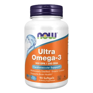 NOW Foods NOW Foods Ultra Omega-3 500 EPA 250 DHA 90 kapsułek żelowych - Przeziębienie i grypa - miniaturka - grafika 1