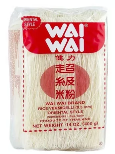 Makaron Ryżowy Nitki Danie Z Wok Zupa Pho Kuchnia Azjatycka Wai Wai 400g - Makaron - miniaturka - grafika 1