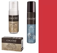 Środki do obuwia i ubrań - Zestaw do renowacji zamszu i nubuku pianka, gumka, nano renowator coccine czerwony 26 - miniaturka - grafika 1