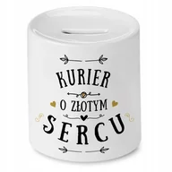 Skarbonki - Dla Kuriera Skarbonka na Urodziny na Prezent` z Nadrukiem ze Zdjęciem + Opakowanie na prezent (wzór 02) - miniaturka - grafika 1
