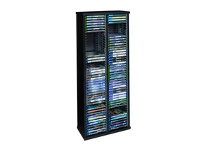 Regał pojemnik stojak na płyty gry PS3 PS4 PS5 XBOX One filmy Blu-ray 90 czarny - Regały - miniaturka - grafika 1