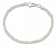 Bransolety męskie - Bransoletka Srebrna Męska Splot Królewski 3,60 mm pr 925 Grawer Gratis - miniaturka - grafika 1