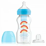 Butelki dla niemowląt - Dr Brown''s Butelka 270ml ustnik i smoczek 6m+ nieb - miniaturka - grafika 1