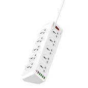 Listwy zasilające - Listwa zasilająca LDNIO SC10610 z 10 gniazdami AC, 5x USB, 1x USB-C, 2500W, 2m (biała) - miniaturka - grafika 1