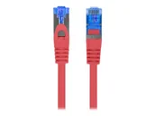 Kable miedziane - LANBERG Patchcord Cat.6A S/FTP LSZH CCA 0.25m red - miniaturka - grafika 1