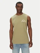 Koszulki męskie - Quiksilver Tank top EQYZT08029 Zielony Relaxed Fit - miniaturka - grafika 1