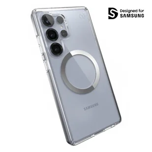 Speck Presidio Perfect-Clear Magnet - Etui Samsung Galaxy S25 Ultra MagSafe (Clear / Chrome Finish / Serene Silver) - Etui i futerały do telefonów - miniaturka - grafika 1