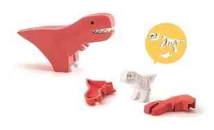 Magnetyczny Składany T-Rex z Książeczką - Klocki - miniaturka - grafika 1
