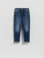 Spodnie damskie - Reserved - Jeansy Boyfriend - granatowy - miniaturka - grafika 1