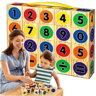 Klocki - KLOCKI EDUKACYJNE PIANKOWE NAUKA MATEMATYKI DLA DZIECI 20 ELE. - miniaturka - grafika 1
