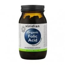 Viridian Oragnic Folic Acid / Ekologiczny kwas foliowy (90 kapsułek) Viridian - Witaminy i minerały - miniaturka - grafika 1