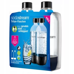 Sodastream DuoPack 2 x 1 l butelka z tritanu nadaje się do mycia w zmywarce (nie zawiera BPA) zapasowe butelki do saturatora wody z butelkami PET - Akcesoria i części AGD - miniaturka - grafika 3