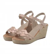 Espadryle damskie - TOM TAILOR SANDAŁY DAMSKIE ESPADRYLE RÓŻOWE 40 ŻLO - miniaturka - grafika 1