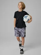 Spodnie i spodenki dla chłopców - 4F Spodenki sportowe szybkoschnące chłopięce - szare 146/152 (10-12 lat) - miniaturka - grafika 1