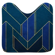 Dywaniki łazienkowe - Niebieski dywanik łazienkowy do WC 45x45 cm Achille – douceur d'intérieur - miniaturka - grafika 1