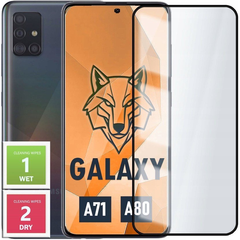 SZKŁO HARTOWANE DO SAMSUNG GALAXY A71 / A80 PEŁNE NA CAŁY EKRAN SZKIEŁKO