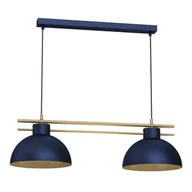 Lampy sufitowe - Ciemnoniebieska lampa wisząca nad stół LX 4377 z serii ESTATE - miniaturka - grafika 1