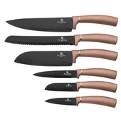 Noże kuchenne - Berlingerhaus 6częściowy komplet noży Rosegold Metallic Line - miniaturka - grafika 1