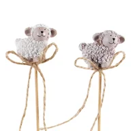 Dekoracje domu - Ozdoba owca na piku biała/brązowa - miniaturka - grafika 1