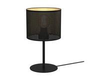 Lampy stojące - Lampa stołowa LOFT SHADE 1xE27/60W/230V śr. 18 cm czarny/złoty - miniaturka - grafika 1