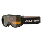 Gogle i okulary motocyklowe - Dziecięce Gogle ALPINA PINEY A7268432 – Czarny - miniaturka - grafika 1