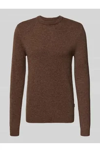 Sweter z dzianiny z prążkowanymi wykończeniami model BRANKO - Blend - Swetry męskie - miniaturka - grafika 1