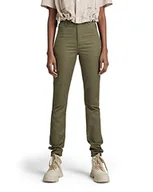 Spodnie damskie - G-STAR RAW Damskie spodnie typu chino z wysokim stanem, Zielony (Shadow Olive C), 32W / 32L - miniaturka - grafika 1