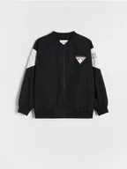 Kurtki i płaszcze dla dziewczynek - Reserved - Lekka kurtka bomber - czarny - miniaturka - grafika 1