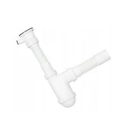 Syfony - Syfon zlewozmywakowy 1-komorowy sitko metalowe uniwersalny z przyłączem pralka/zmywarka odpływ fi 50 XLEO - miniaturka - grafika 1