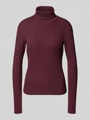 Bluzki damskie - Bluzka z długim rękawem o kroju slim z dodatkiem bawełny model ‘CHLOE’ - miniaturka - grafika 1