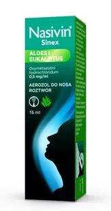 Nasivin Sinex Aloes i Eukaliptus 500 mcg/ml Aerozol 15 ml - Przeziębienie i grypa - miniaturka - grafika 1