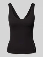 Koszulki i topy damskie - Top z bocznym zamkiem błyskawicznym model ‘Asymmetrical zip’ - miniaturka - grafika 1