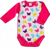 Body dla niemowląt - Body długi rękaw 100% Bawełna MOTYLKI r 80 KLEKLE - miniaturka - grafika 1