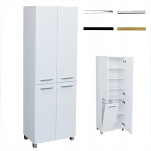 Szafka Łazienkowa nóżki z koszem szer. 60cm Producent Kod: 440K - Szafki łazienkowe - miniaturka - grafika 1