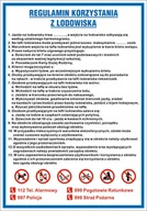Akcesoria BHP - Tablica REGULAMIN KORZYSTANIA Z LODOWISKA, LODOWISKO 1 - 56x80cm PCV 5mm - miniaturka - grafika 1