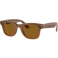 Okulary VR - Okulary RAY BAN Meta Wayfarer Karmelowy Połysk - miniaturka - grafika 1