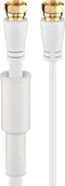 Kable - Goobay Kabel Anteny SAT 67297 [1x Złącze męskie F 1x Złącze męskie F] 85 dB 7.50 m Pozłacane wtyczki biały - miniaturka - grafika 1