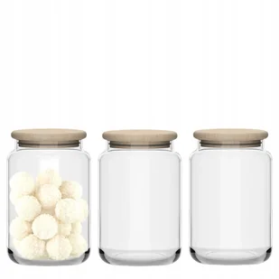Zestaw słoików do przechowywania z deklami Eco Storage 3x880 ml - Pojemniki kuchenne - miniaturka - grafika 1