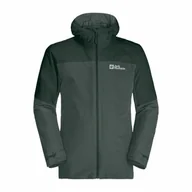 Kurtki męskie - Męska kurtka 3w1 Jack Wolfskin GLAABACH 3IN1 JKT M slate green - S - miniaturka - grafika 1