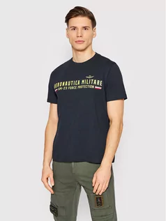 Koszulki męskie - Aeronautica Militare T-Shirt 221TS1942J538 Granatowy Regular Fit - grafika 1