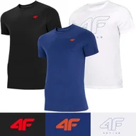 Koszulki męskie - Koszulka Męska 4f Zestaw 3 Szt. Tz53 T-shirt Podkoszulek Na Co Dzień L - miniaturka - grafika 1